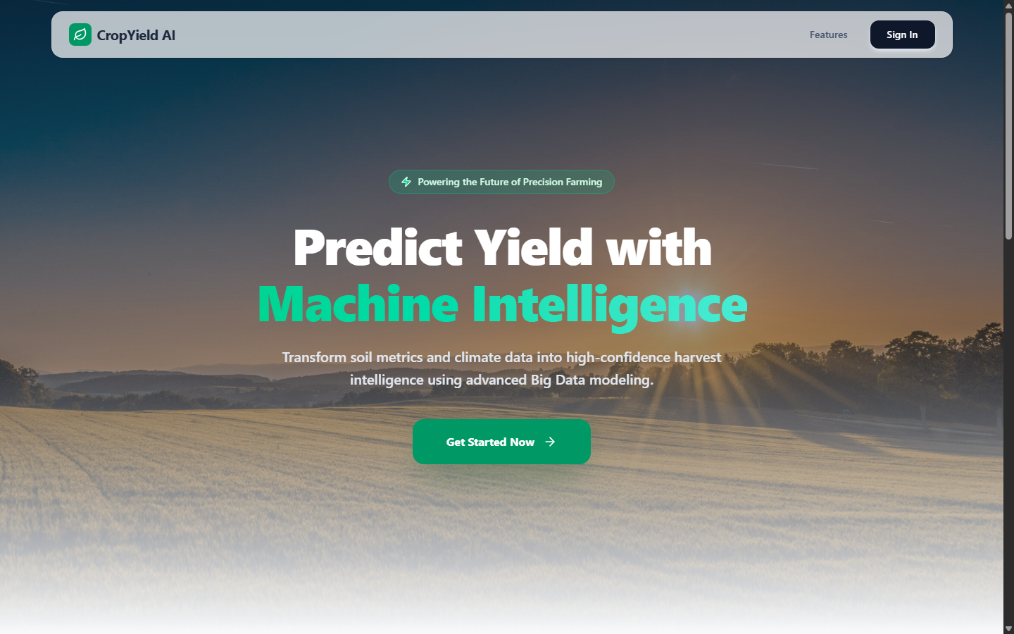 Crop Yield AI - Predictive Farming Web App
