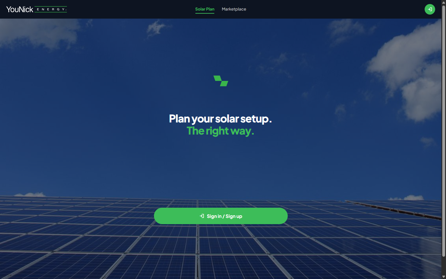 YouNick Energy App - Solar Planning Web App