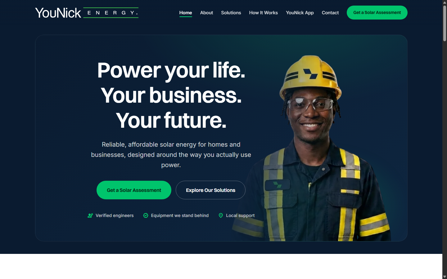 YouNick Energy - Solar Company Website