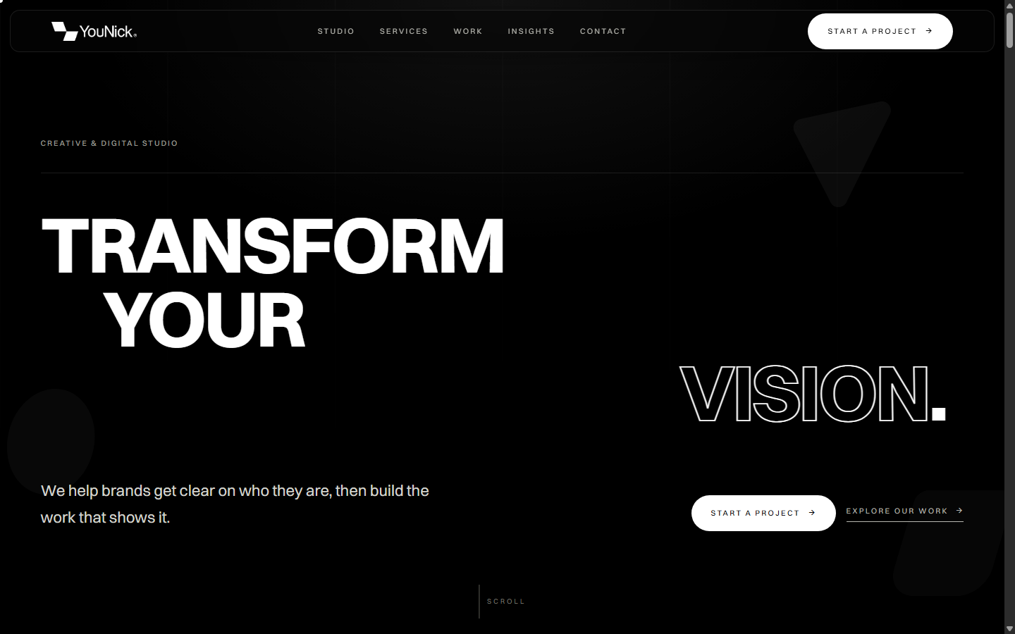 YouNick Studio - Creative & Digital Studio Website
